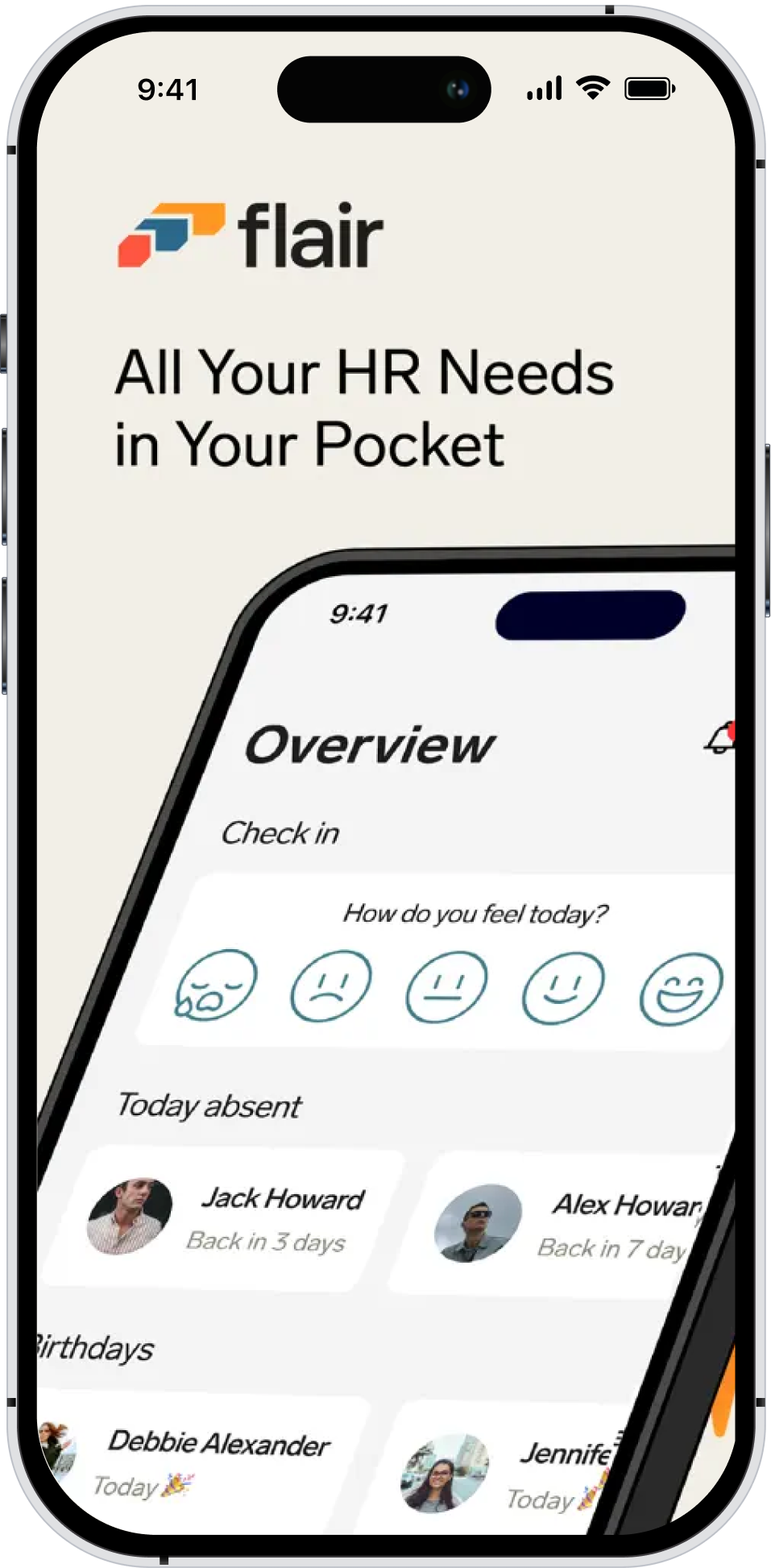 Flair HR app screens 3